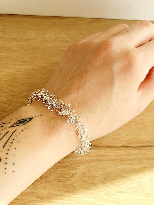Star Rain Bracelet (blue jade)