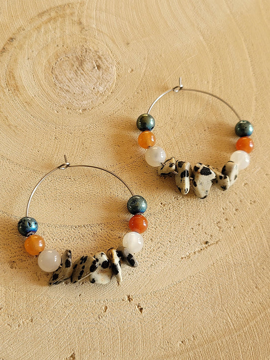 Boucles d'oreilles MYSTIQUE (4 pierres)