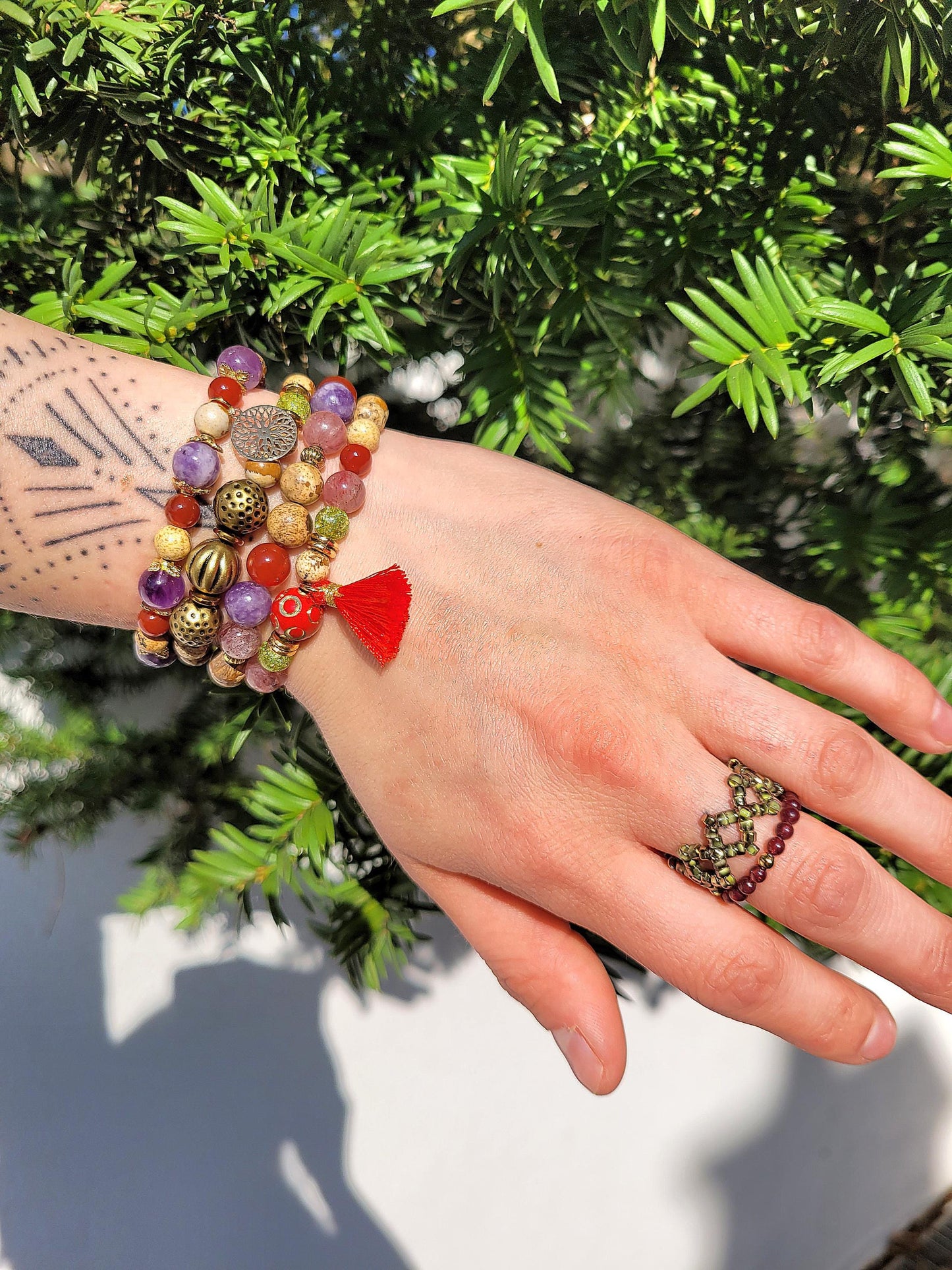 Set of 4 HIPPIE Bracelets (4 stones)