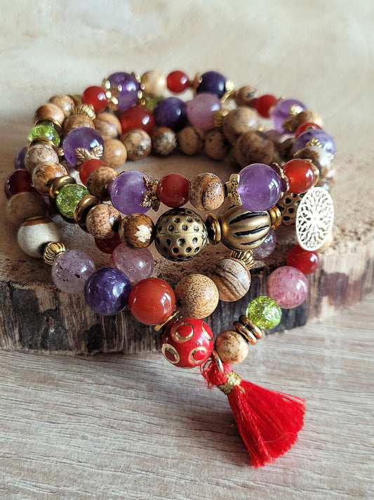 Set of 4 HIPPIE Bracelets (4 stones)